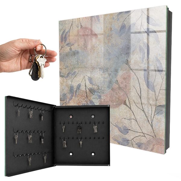 Key cabinet for wall Delicate leaves