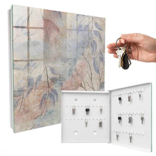 Key cabinet for wall Delicate leaves