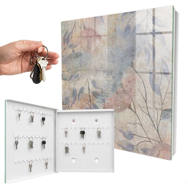Key cabinet for wall Delicate leaves
