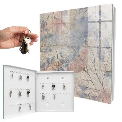 Key cabinet for wall Delicate leaves
