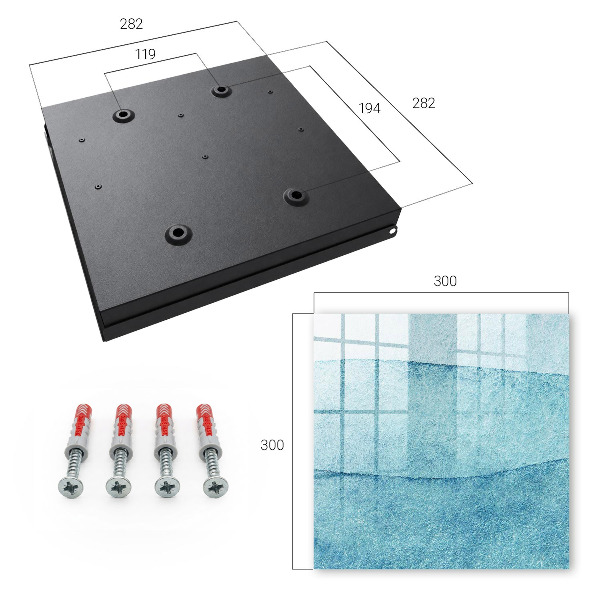 Key cabinet for wall Blue textures