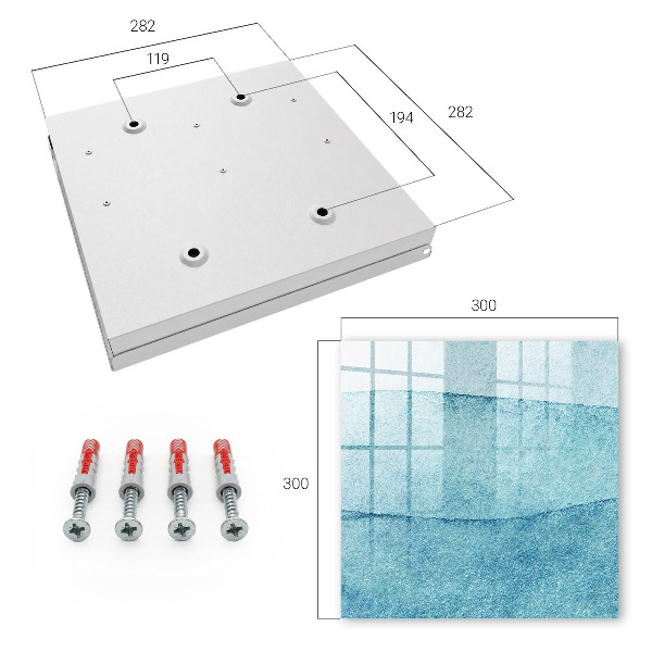 Key cabinet for wall Blue textures