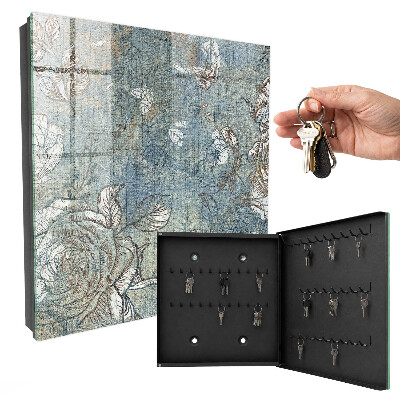 Key box Floral pattern