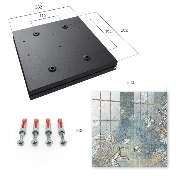 Key box Floral pattern