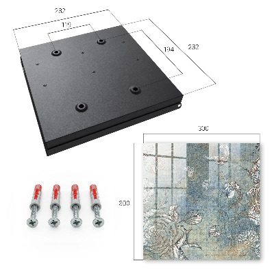 Key box Floral pattern