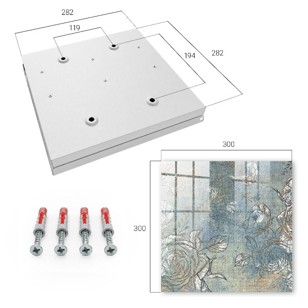 Key box Floral pattern