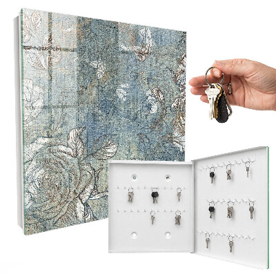 Key box Floral pattern