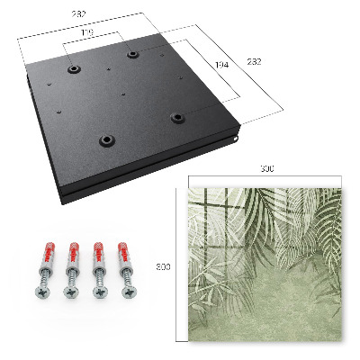 Key cabinet for wall Tropical pattern