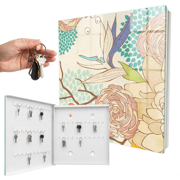 Key box Abstract flowers