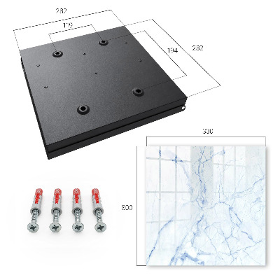 Key storage box Marble pattern