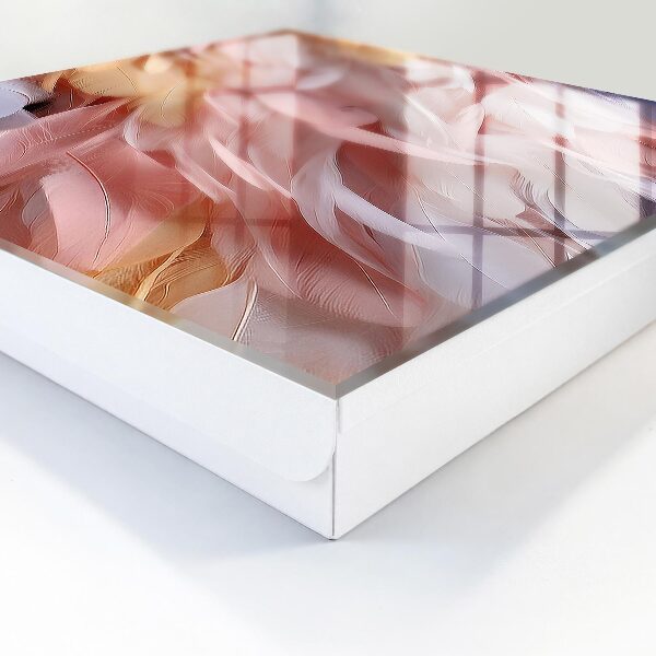 Key box Pastel feathers