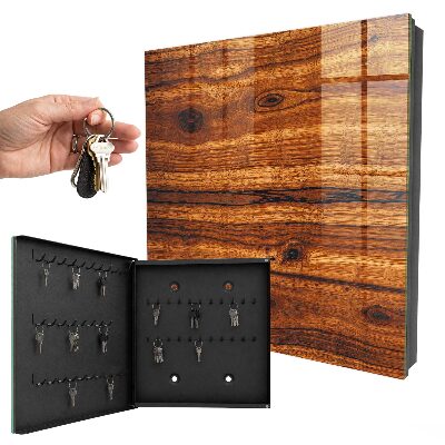 Key storage box Wooden texture