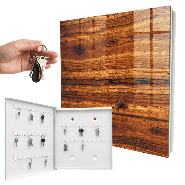 Key storage box Wooden texture