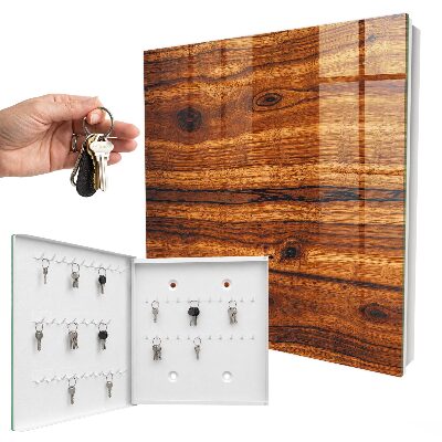 Key storage box Wooden texture