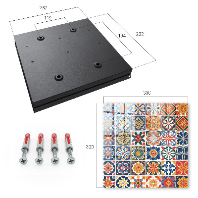 Key cabinet for wall Colorful tiles