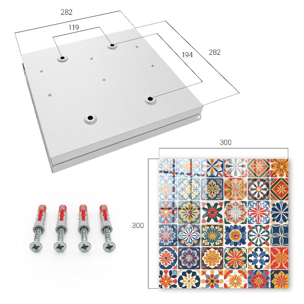 Key cabinet for wall Colorful tiles