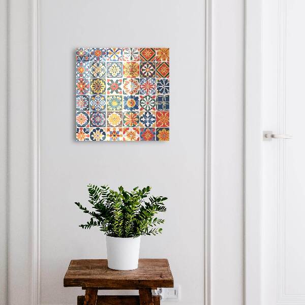 Key cabinet for wall Colorful tiles