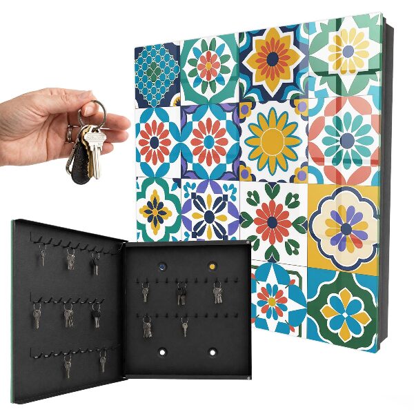 Key storage box Floral patterns