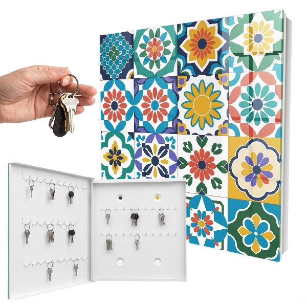 Key storage box Floral patterns
