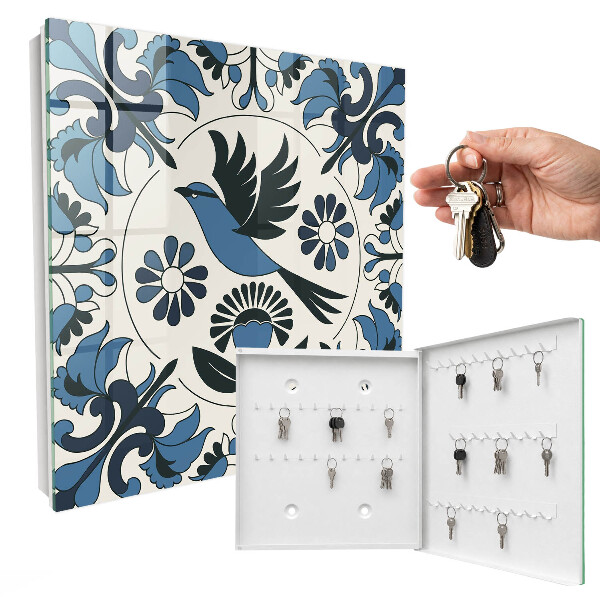 Key storage box Blue bird