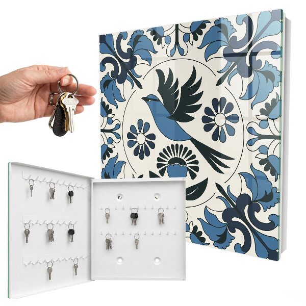 Key storage box Blue bird
