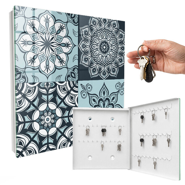 Key cabinet for wall Geometric patterns