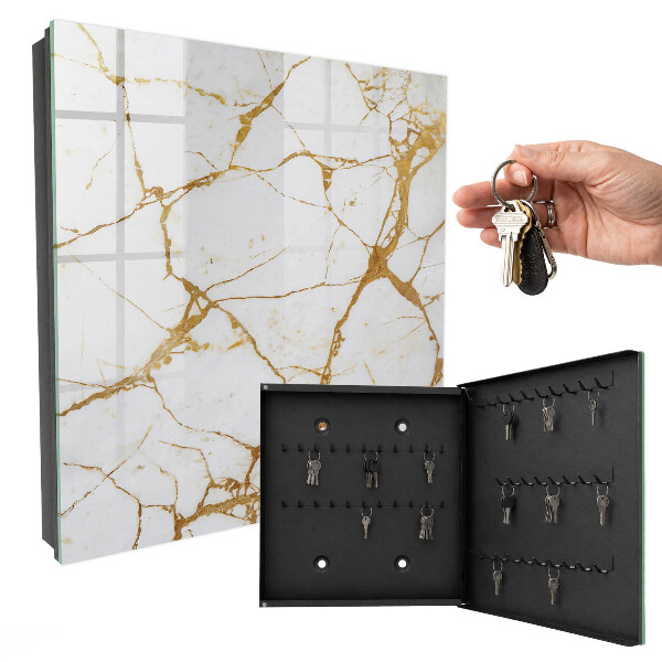Key cabinet for wall Marble pattern