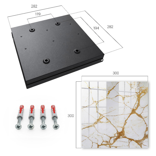 Key cabinet for wall Marble pattern