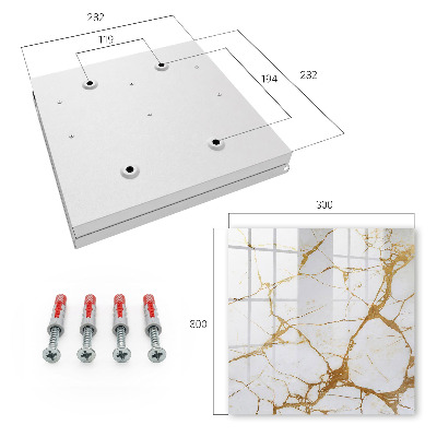 Key cabinet for wall Marble pattern