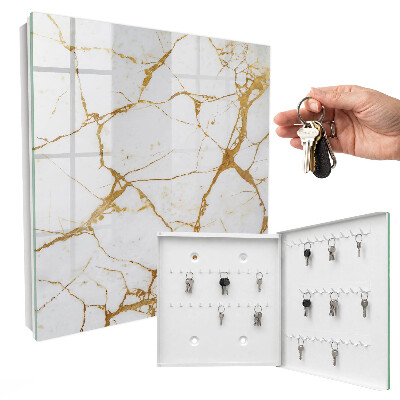Key cabinet for wall Marble pattern