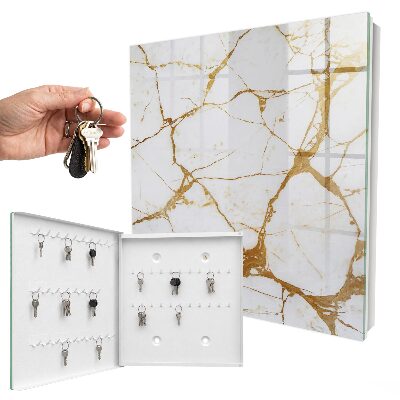 Key cabinet for wall Marble pattern