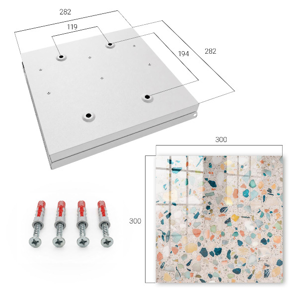 Key cabinet for wall Mosaic of colors