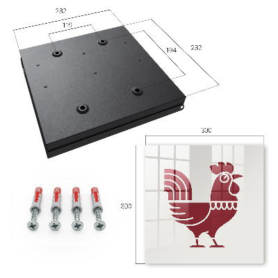 Key box Rooster in folk style