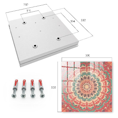 Key storage box Colorful mandala
