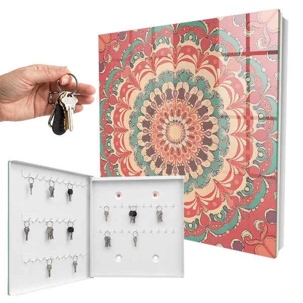 Key storage box Colorful mandala