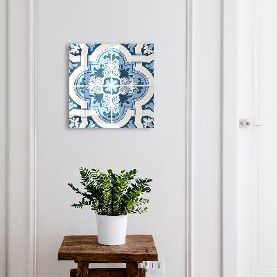 Key storage box Blue tiles