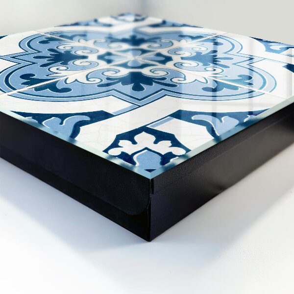Key storage box Blue tiles