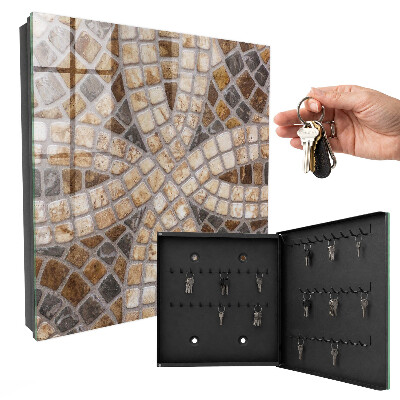 Key cabinet for wall Stylish mosaic