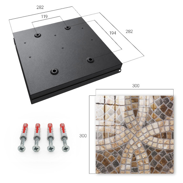 Key cabinet for wall Stylish mosaic