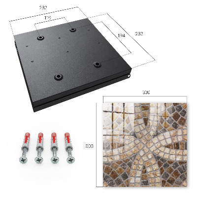 Key cabinet for wall Stylish mosaic