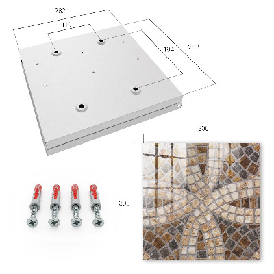 Key cabinet for wall Stylish mosaic