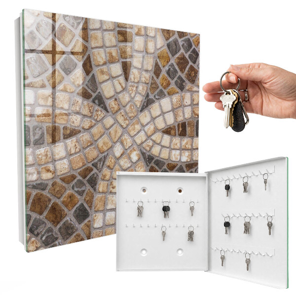 Key cabinet for wall Stylish mosaic