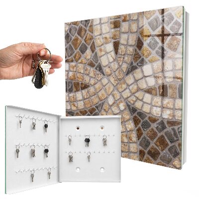 Key cabinet for wall Stylish mosaic