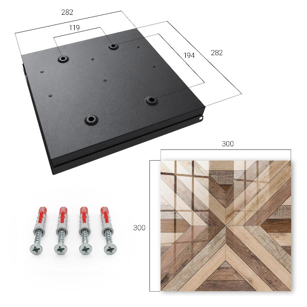 Key storage box Wooden geometry
