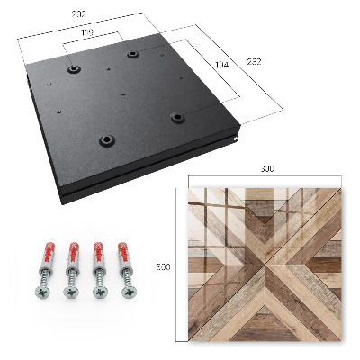 Key storage box Wooden geometry