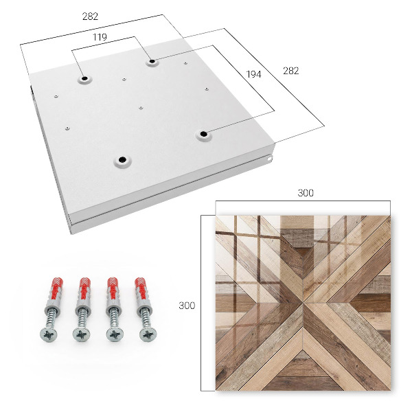 Key storage box Wooden geometry