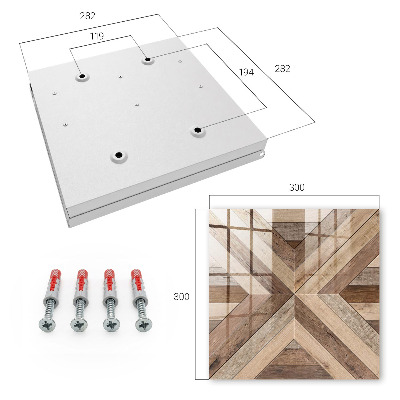 Key storage box Wooden geometry