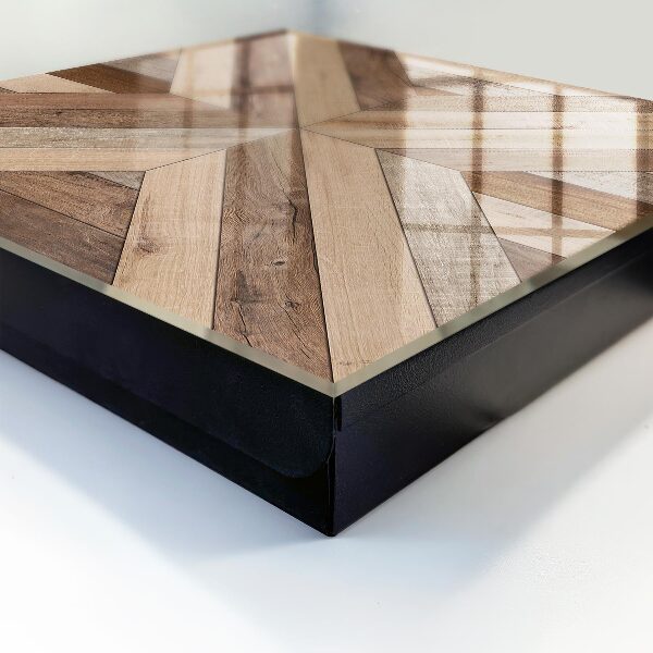 Key storage box Wooden geometry
