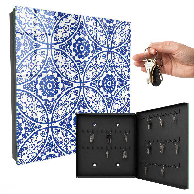 Key storage box Blue mosaic
