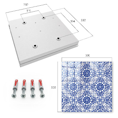 Key storage box Blue mosaic